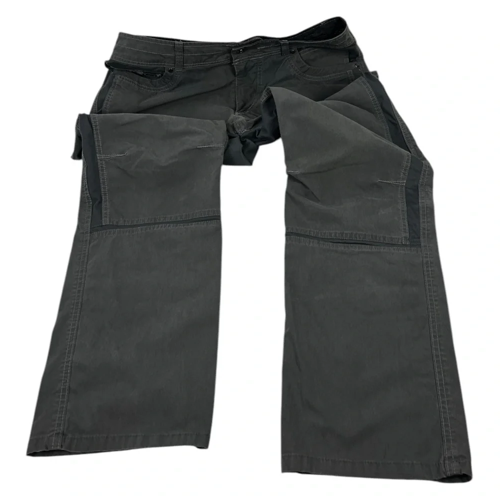 Kuhl Pants Mens 36 X 30 Radikl Pockets Outdoor Camping Hiking Trail Gray Cargo